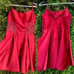 Maroon/ dark red chic dress